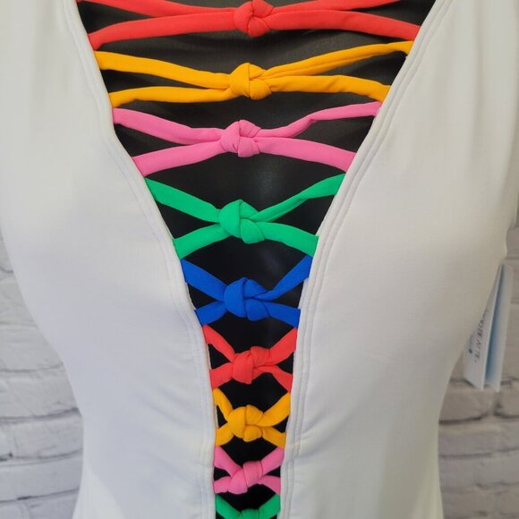 Bleu by Rod Beattie Women's Core-Lace-Down Mio One-Piece Swimsuit - Picture 2 of 8